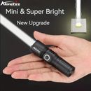 Zoom White Beam Light Long Distance Lighting Mini Flashlight, Type-c Usb Rechargeable Portable Pocket Torch, For Home Outdoor, With 16340 Battery