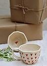WEAVING HOMES Heart Mug 200 ML Handmade Ceramic Mugs, Coffee Mugs, Coffee Cups, Heart Cups, Ceramic Coffee Mugs, Mugs, Cups, Adorable Mugs, Coffee Mugs