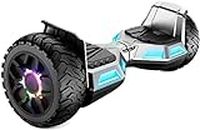 SISIGAD 8.5'' All Terrain Off-Road Hoverboard, 8.5 inch Self Balancing Scooter with Bluetooth Speaker, LED Lights, Gift for Children