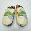 Robeez Soft Soles Boys White with Airplane Leather Shoes 12-18 Months-NIB
