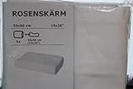 DiscountSeller ROSENSKÄRM Taie d'oreiller pour oreiller ergonomique, blanc, 33 x 50 cm, durable et facile d'entretien. Taies d'oreillers. Linge de lit. Textiles. Respectueux de l'environnement.