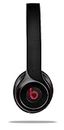 Skin Decal Wrap Compatible with Beats Solo 2 and Solo 3 Wireless Headphones Solids Collection Color Black (Headphones NOT Included)