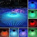 mopfay Floating Pool Lights,Pool Lights with RGB Color Changing,Waterproof Solar Pool Light for Pool Accessories,Pool Lights That Float for Swimming Pool,Pond,Spa,Hot Tub,Garden (1PCS)