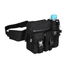 SYIDINZN Tactical Waist Pack Bag Pouch Fanny Pack with Water Bottle Holder, SYIDINZN Outdoor Waterproof Waist Shoulder Bag for Cycling Camping Climbing Hiking Trekking Running Hunting Fishing Travel