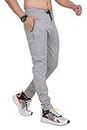 RynoGear Regular Fit Super Stretchable Track Pant for Men Light Grey