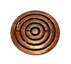 StonKraft 6" Inches Wooden Labyrinth Board Game Ball in a Maze Puzzle Toys - Indoor Puzzle Game Gifts for Young Adults