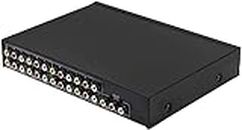 8 in 1 Out 3 RCA AV Audio Video Splitter Amplifier for Cable Box DVD DVR Analog TV 1x8 Port Splitter Composite 3 RCA Av Video Audio Switch Switcher (8 in 1 Out)