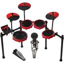 8-Piece Electronic Drum Set With Bluetooth and BFD Sounds Red