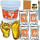 Kwetmo Casting kit for Baby 3D Baby Hand and Foot Casting kit, Baby Hand Print and Footprint kit, Moulding Clay Newborn Baby and Toddler Hand Foot Impression (2 Casting)