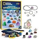 NATIONAL GEOGRAPHIC 2023 Gemstone Advent Calendar - Advent Calendar for Kids with 24 Gemstones to Open Each Day, a Complete Rock Collection Christmas Countdown Calendar with Mini Gemstone Dig Kit