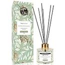 Soul & Scents Glass 120 Ml Lemongrass Reed Diffuser Set | Free 6 Fiber Reed Sticks |Toxin Free & Stress Relief | Fine-Living Natural Fragrance