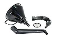 ValesaVales Right Angle Flexible Plastic Funnel Set Comes Complete with 2 Detachable Spout Attachments and Filter for Automotive Oil and Household Uses