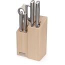 Messer-Set JOSEPH "Elevate Fusion 5pc Knife & Scissor Block" Kochmesser-Sets braun Küchenmesser-Sets