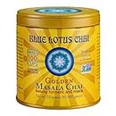 Blue Lotus Chai - Golden Masala Chai - Makes 100 Cups - 3 Ounce Masala Spiced Chai Powder with Organic Spices - Instant Indian Tea No Steeping - No Gluten