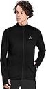London Hills Full Sleeve Polyester Full Zip Mandarin Neck With Pocket Solid Men's Regular Sports Track Jacket, Black_2XL