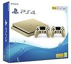 PlayStation 4 Slim D-chassis (500GB) Gold Console with 2 Controllers
