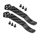 Luxury Carbon Fiber Knife Replacement Clip - 2 Pieces 3-Hole Titanium Alloy Deep Carry Pocket Back Clip with Screws for Spyderco PM2, Manix, Delica, and More
