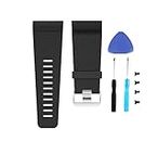 Muovrto Ersatzarmband für Fitbit Surge, Silikon Wechselarmband Armband für Fitbit Surge (S, Schwarz)