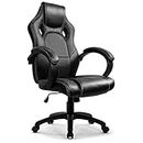 IntimaTe WM Heart Gaming Chair Ergonomic Office Chair Swivel Racing Chair High Back Desk Chair Reclining Computer Chair Executive PC Gamer Chair Adjustable Task Chair with Headrest Armrests Black