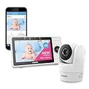 VTech Smart WiFi Baby Monitor VM901, 5-inch 720p Display, 1080p Indoor Camera, HD NightVision, Fully Remote Pan Tilt Zoom, 2-Way Talk, Free Smart Phone App, Works with iOS, Android