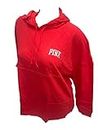 Victoria's Secret Pink Varsity Pullover Hoodie Tee Color Red/Silver Shine New, Red/Silver, X-Small
