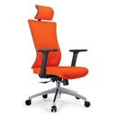  Silla de oficina malla espalda alta giratoria tarea PC silla de escritorio para hogar naranja
