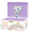 Giggle & Honey Musical Unicorn Jewellery Box for Girls - Childrens Music Box, Unicorn Gifts for Girls, Unicorn Toys, 15.2 x 11.8 x 8.9 cm
