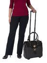 Rolling Laptop Bag for Women - THE MILANO Black Laptop Briefcase With Wheels