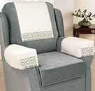 Chums | Cotton Lace Chair Backs Armcaps Furniture Covers | Cream