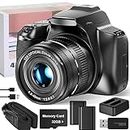 G-Anica Digital Camera, 4k&64MP Cameras for Photography，Video Camera，40X Zoom Vlogging Camera for YouTube with Flash, WiFi & HDMI Output，32GB SD Card(2 Batteries)