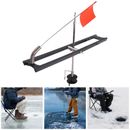 Tip Ups Ice Fishing Rail Style plegable con bandera naranja Rail Tip Up caña de hielo