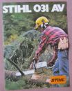 Vintage Stihl Chain Saw 031 AV Electronic Sales Brochure Specs Features