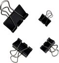 Binder Clips Paper Clamps Office Supplies 4 Assorted Sizes 120 Pcs Modern NEW