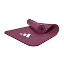 Adidas ADMT-11015MN Fitness Mat Yoga Mat 0.4 inch (10 mm) Maroon 72.0 x 24.0 inches (183 x 61 cm), NBR Material with Carry Strap