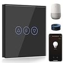 BSEED Smart Dimmer Switch 1 Gang 1 Way,WiFi Dimmer Switch Compatible with Alexa and Google Home,500W Smart Light Switch Black with Smart Life APP Control and Timing Function (Neutral Wire Need)