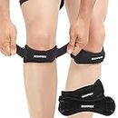 Bodyprox Kniescheiben-Kniebandage, 2 Stück, zur Schmerzlinderung beim Wandern, Fußball, Basketball, Laufen, Springerknie, Tennis, Sehnenentzündung, Volleyball und Kniebeugen