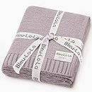 Bleu La La 100% Organic Cotton Baby Swaddle Blanket for Girls and Boys - Soft Warm Cozy Unisex Cuddle Stroller Crib Receiving Blanket for Newborns Infants & Toddlers (Dreamy Lilac)