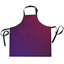 RPLIFE Blue Gradient Chef's Aprons, Waterproof Apron, Women Aprons with Pockets, Kitchen Accessories for Men, Gradient Blue to Red, One size