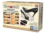 Shoe Slotz Space-Saving Storage Units in Ivory | As Seen on TV | No Assembly Required | Limited Edition Price Club Value Pack, 10 Piece Set
