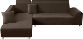 Fundas de sofá seccionales TAOCOCO 2 piezas fundas de sofá en forma de L suavidad muebles deslizantes