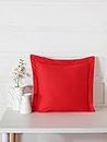 ZIRVEHOME 2er Pack Kissenbezug Kissenhülle 100% Baumwolle 40x40 cm. Cushion Cover (Rot)