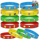 Mario Birthday Party Supplies, 16Pcs Bracelets for Mario Birthday Party Favors, Goodie Bag Stuffers for Mario Theme Party Gifts