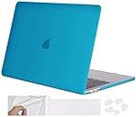 MOCA Hard Shell Case Cover for M1 MacBook Air 13 inch [2022, 2021-2018 Release] M1 A2337 A2179 A1932 with Retina Display Touch id MacBook Air Shell Case Cover (Aqua)