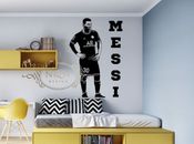 Lionel Messi adesivi vinile decorazione auto da parete calcio porta bambini camera da letto bambini decorazione vinile