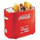 Nostalgia Coca-Cola Hot Dog Toaster - 2 Slot Bun Mini Tongs - Works with Chicken, Turkey, Veggie Links, Sausages and Brats - Coke Red
