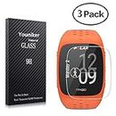 Youniker 3 Pack for Polar M430 Screen Protector Tempered Glass for Polar M400 GPS Running Watch Screen Protector Foils Glass 9H 0.3MM Anti-Scratch Anti-Fingerprint Bubble Free