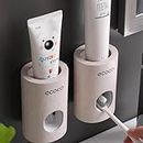 Toothpaste Dispenser with Wall Mounted Hands Free Toothpaste Squeezer for Kids and Adult