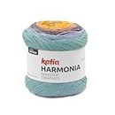 Katia Harmonia Cotton Available in 150g and 540m Balls (Ocher-Pearlescent Purple-Aqua Blue (215))