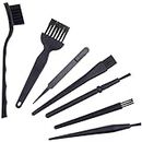Camkix Multi-Purpose Brushes (Black) - 9 Pack - 7X Multi-Sized Brushes, 1x Anti-Static Tweezers, 1x Cleaning Cloth - Small Gaps - Computers, Keyboards, PCBs, Vents, Car Interior, Window Track