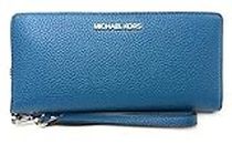 Michael Kors Large Pebbled Leather Continental Wallet (Teal), Teal, Continental Wallet